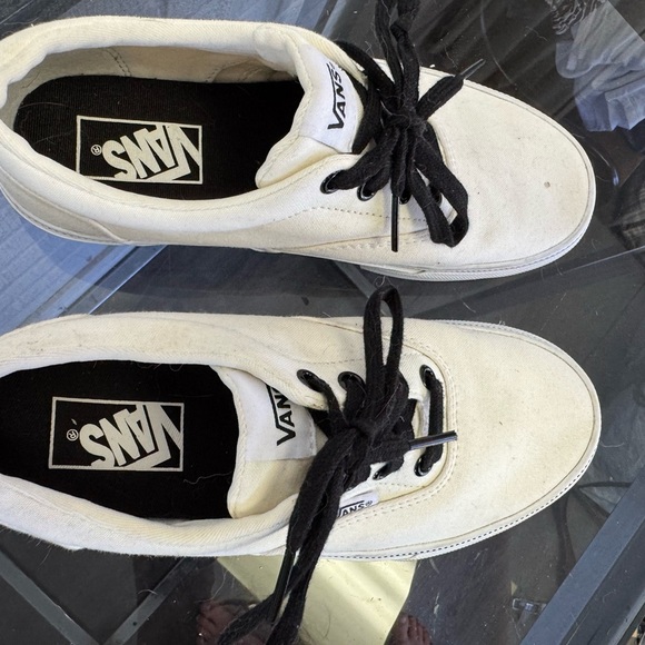 Vans Cream and Black Skate-Style Sneakers - Picture 6 of 14
